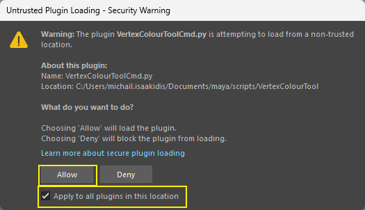 Vertex Colour Tool Window